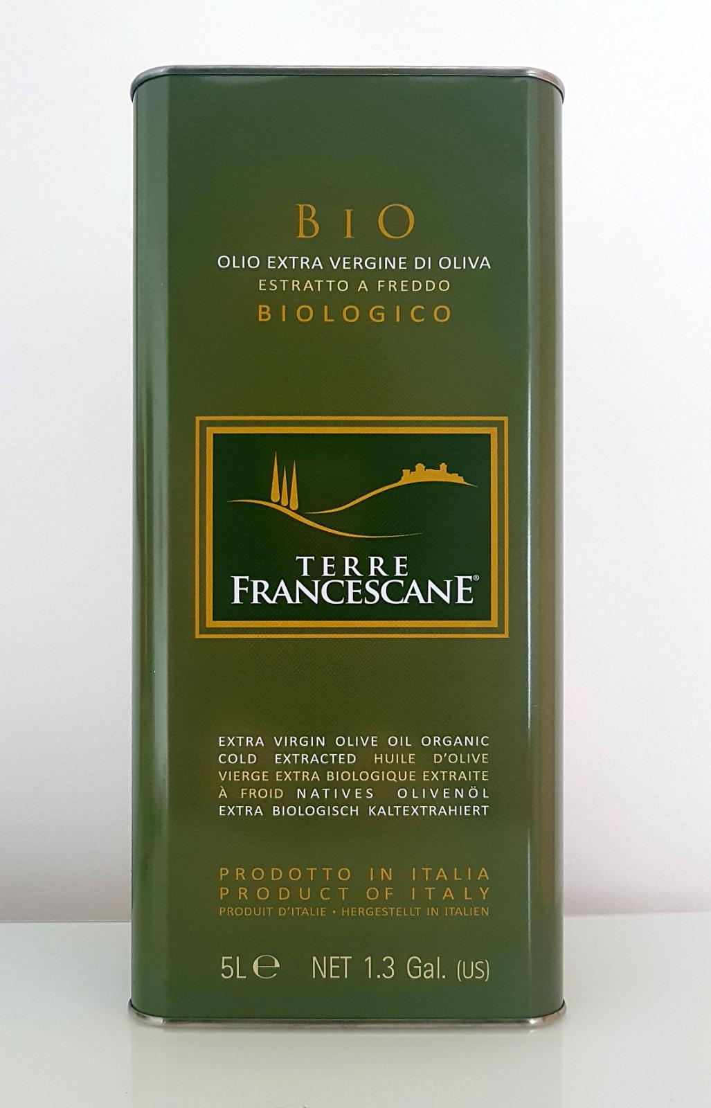 Organic Extra Virgin Olive Oil 100% Italian 5L Can